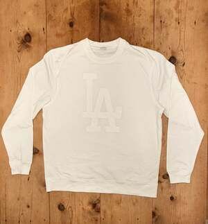 Make Market - Los Angeles Dodgers LA Logo White Crewneck Sweatshirt - Size XL